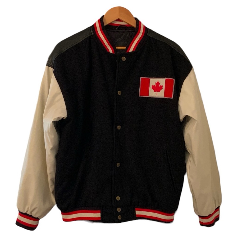 Steve & Barry’s Vintage Canada Black Bomber Jacket Size M